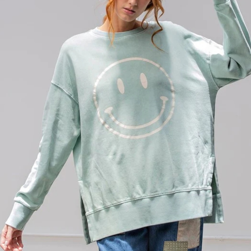 Easel SMILEY Face  Sweatshirt